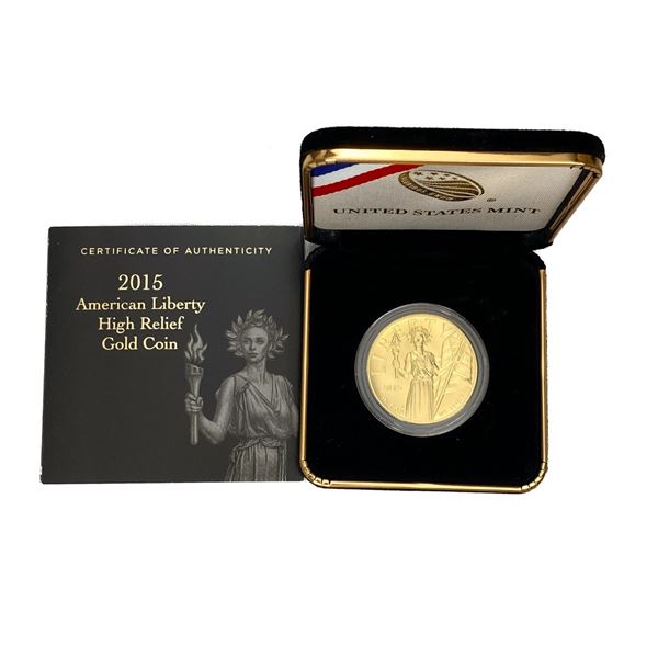 2015-W US Liberty High Relief 1oz Gold $100 Eagle