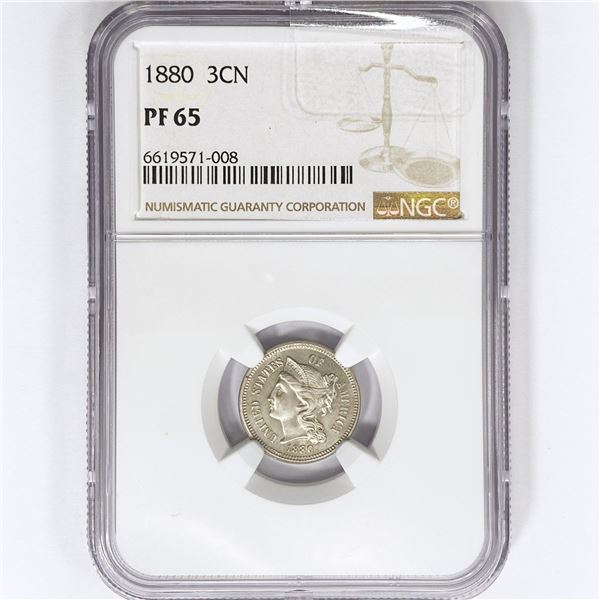 1880 Nickel Three Cent NGC PF65