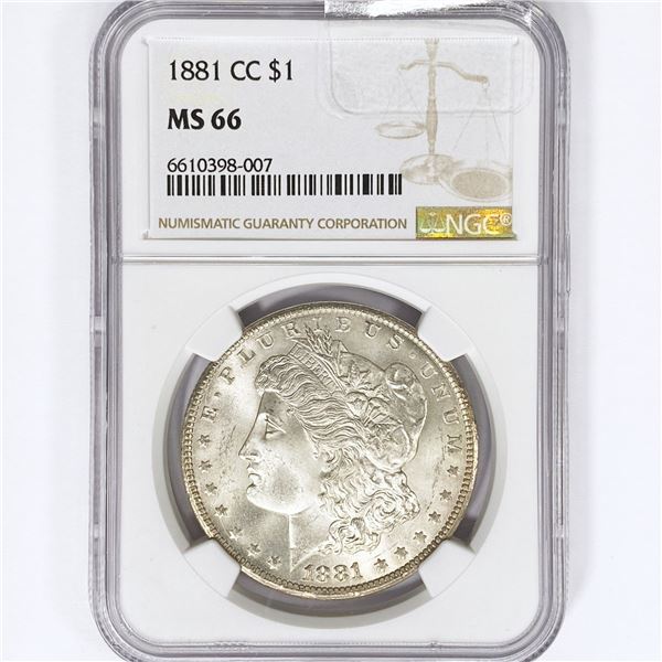 1881-CC Morgan Silver Dollar NGC MS66