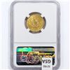 Image 2 : 1899 $5 Gold Half Eagle NGC MS64