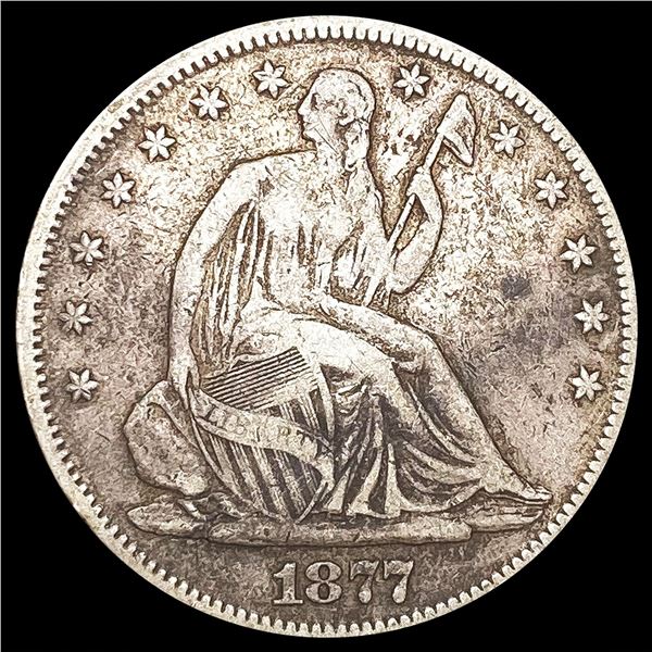 1877 Seated Liberty Half Dollar LIGHTLY