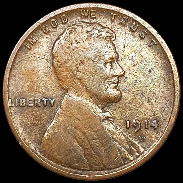 1914-D Wheat Cent LIGHTLY CIRCULATED