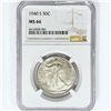 Image 1 : 1940-S Walking Liberty Half Dollar NGC MS66