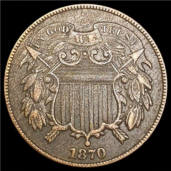 1870 Two Cent Piece LIGHTLY CIRCULATED