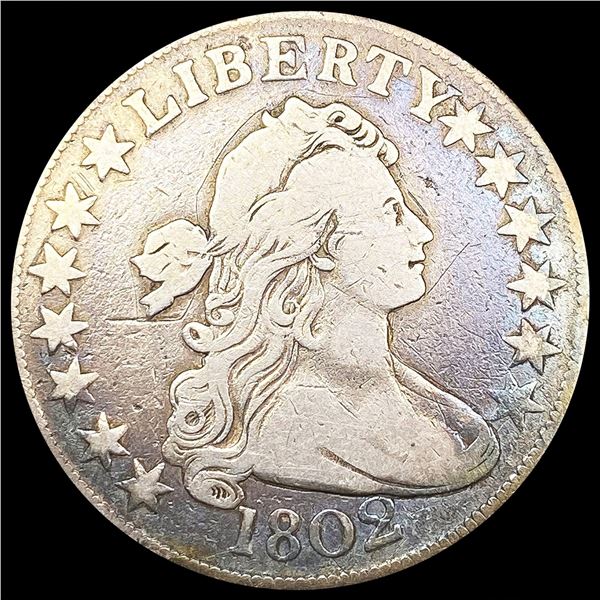 1802 Draped Bust Half Dollar NICELY CIRCULATED