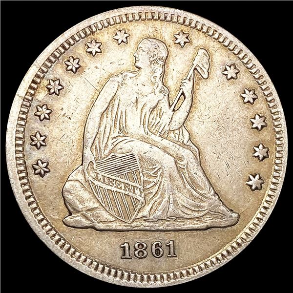 1861 Seated Liberty Quarter CLOSELY UNCIRCULATED