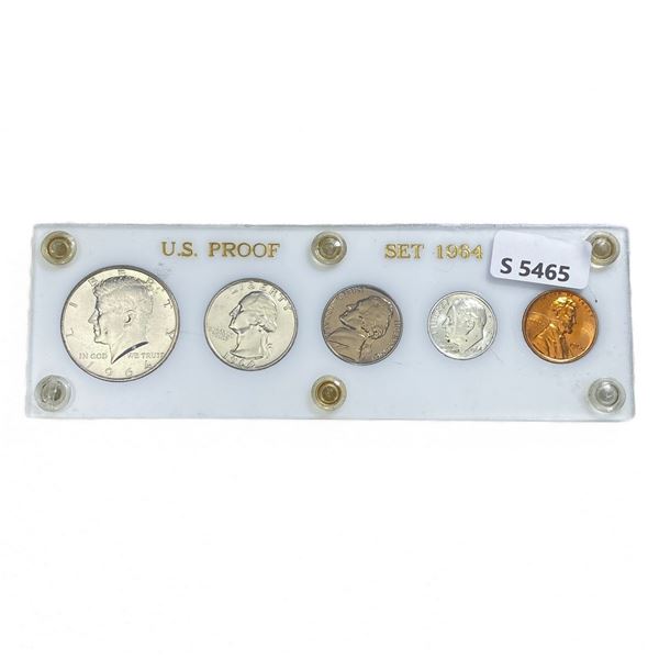 1964 US Proof Coin Set (5 Coins)