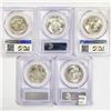 Image 2 : 1959-1960 Set (5) Franklin Half Dollar PCGS MS64