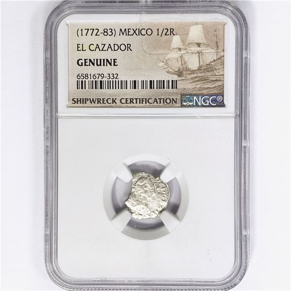 1722-83 1/2 Reale Mexico NGC Shipwreck