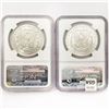 Image 2 : 1881, 1885 Set (2) Morgan Silver Dollar NGC MS62
