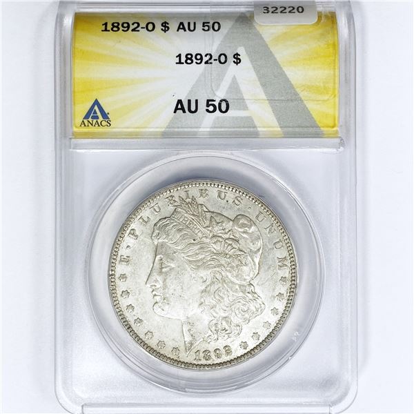 1892-O Morgan Silver Dollar ANACS AU50