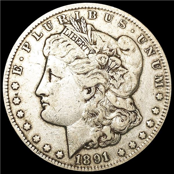 1891-CC Morgan Silver Dollar LIGHTLY CIRCULATED