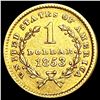 Image 2 : 1853 Rare Gold Dollar CLOSELY UNCIRCULATED