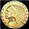 Image 1 : 1911 $5 Gold Half Eagle NICELY CIRCULATED