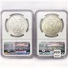 Image 2 : 1880, 1898 Set (2) Morgan Silver Dollar NGC MS62