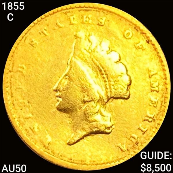 1855-C TY2 Rare Gold Dollar HIGH GRADE