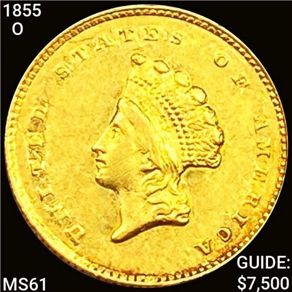 1855-O Rare Gold Dollar UNCIRCULATED