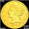 Image 1 : 1846 $5 Gold Half Eagle UNCIRCULATED +