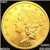 Image 1 : 1867 $20 Gold Double Eagle CHOICE BU +