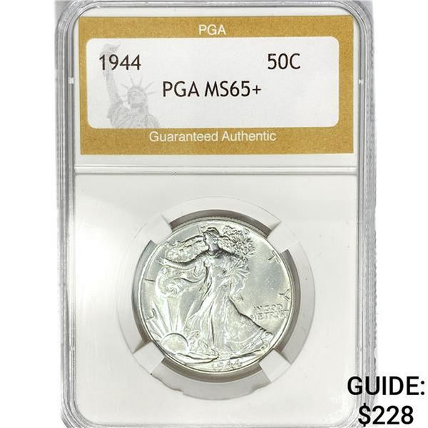 1944 Walking Liberty Half Dollar PGA MS65+