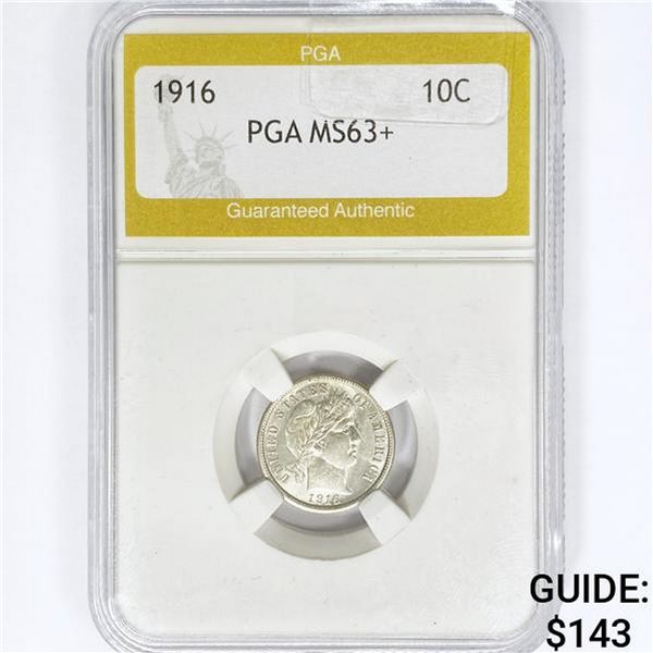 1916 Mercury Silver Dime PGA MS63+