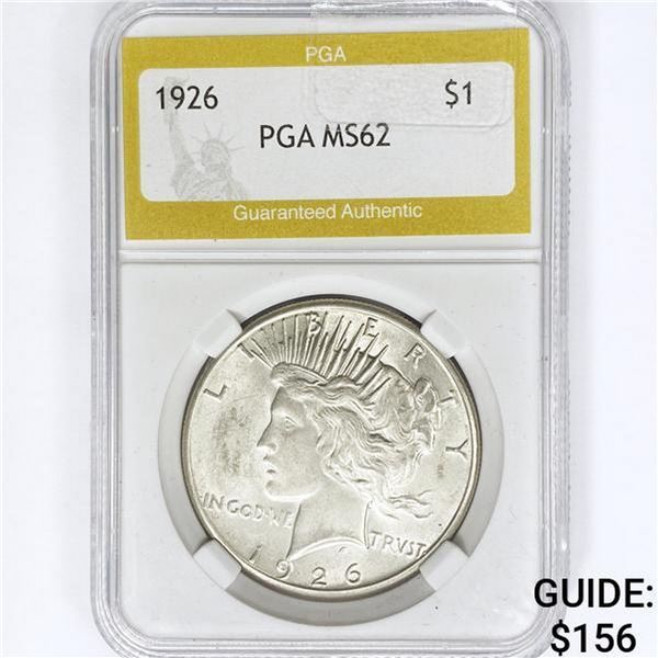 1926 Silver Peace Dollar PGA MS62