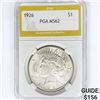Image 1 : 1926 Silver Peace Dollar PGA MS62