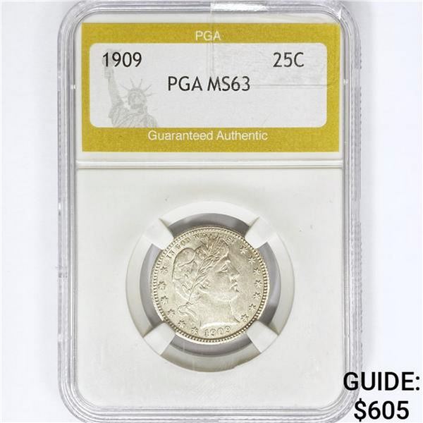 1909 Barber Quarter PGA MS63