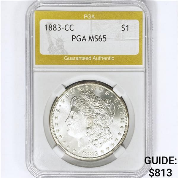 1883-CC Morgan Silver Dollar PGA MS65