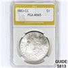 Image 1 : 1883-CC Morgan Silver Dollar PGA MS65