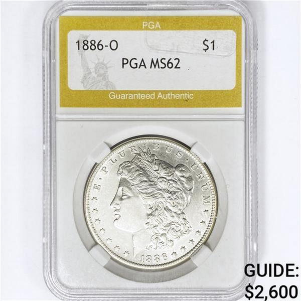 1886-O Morgan Silver Dollar PGA MS62