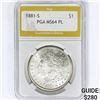 Image 1 : 1881-S Morgan Silver Dollar PGA MS64 PL