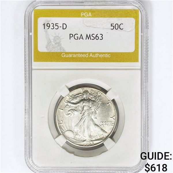 1935-D Walking Liberty Half Dollar PGA MS63