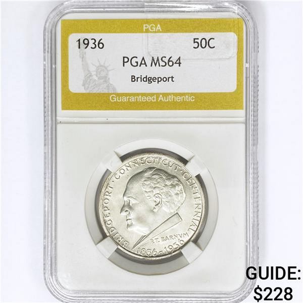 1936 Bridgeport Half Dollar PGA MS64