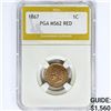 Image 1 : 1867 Indian Head Cent PGA MS62 RED