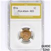 Image 1 : 1916 Wheat Cent PGA MS64+ RED