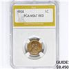 Image 1 : 1920 Wheat Cent PGA MS67 RED