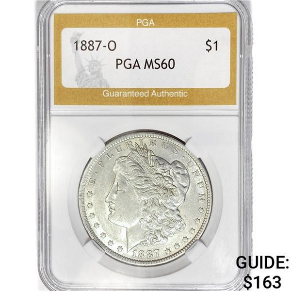 1887-O Morgan Silver Dollar PGA MS60