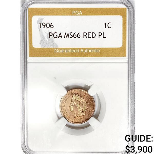 1906 Indian Head Cent PGA MS66 RED PL