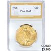 Image 1 : 1908 $20 Gold Double Eagle PGA MS65