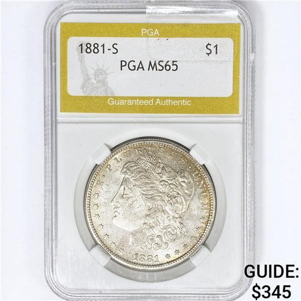 1881-S Morgan Silver Dollar PGA MS65