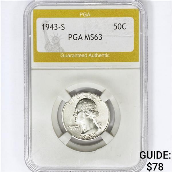 1943-S Franklin Half Dollar PGA MS63