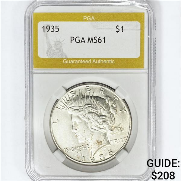 1935 Silver Peace Dollar PGA MS61