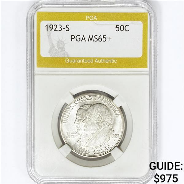 1923-S Monroe Half Dollar PGA MS65+