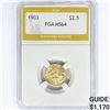 Image 1 : 1903 $2.50 Gold Quarter Eagle PGA MS64