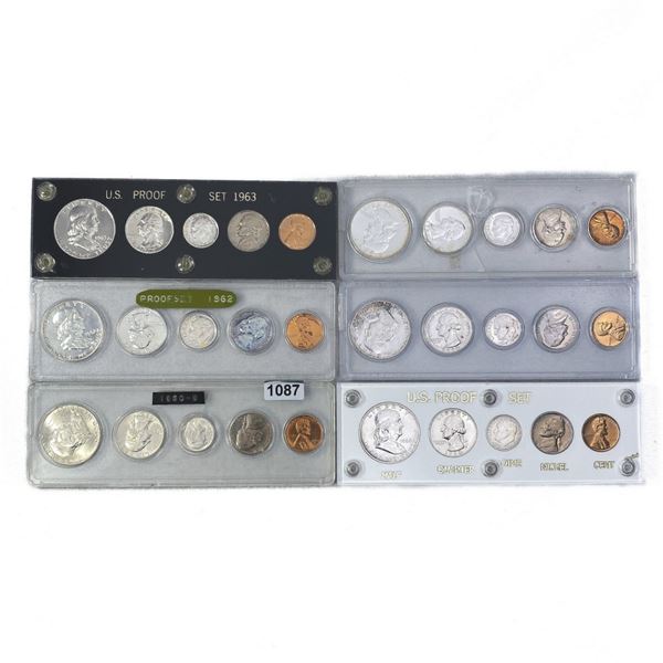 1954-1963 US Proof Coin Sets (30 Coins)