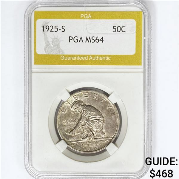 1925-S Jubilee Half Dollar PGA MS64