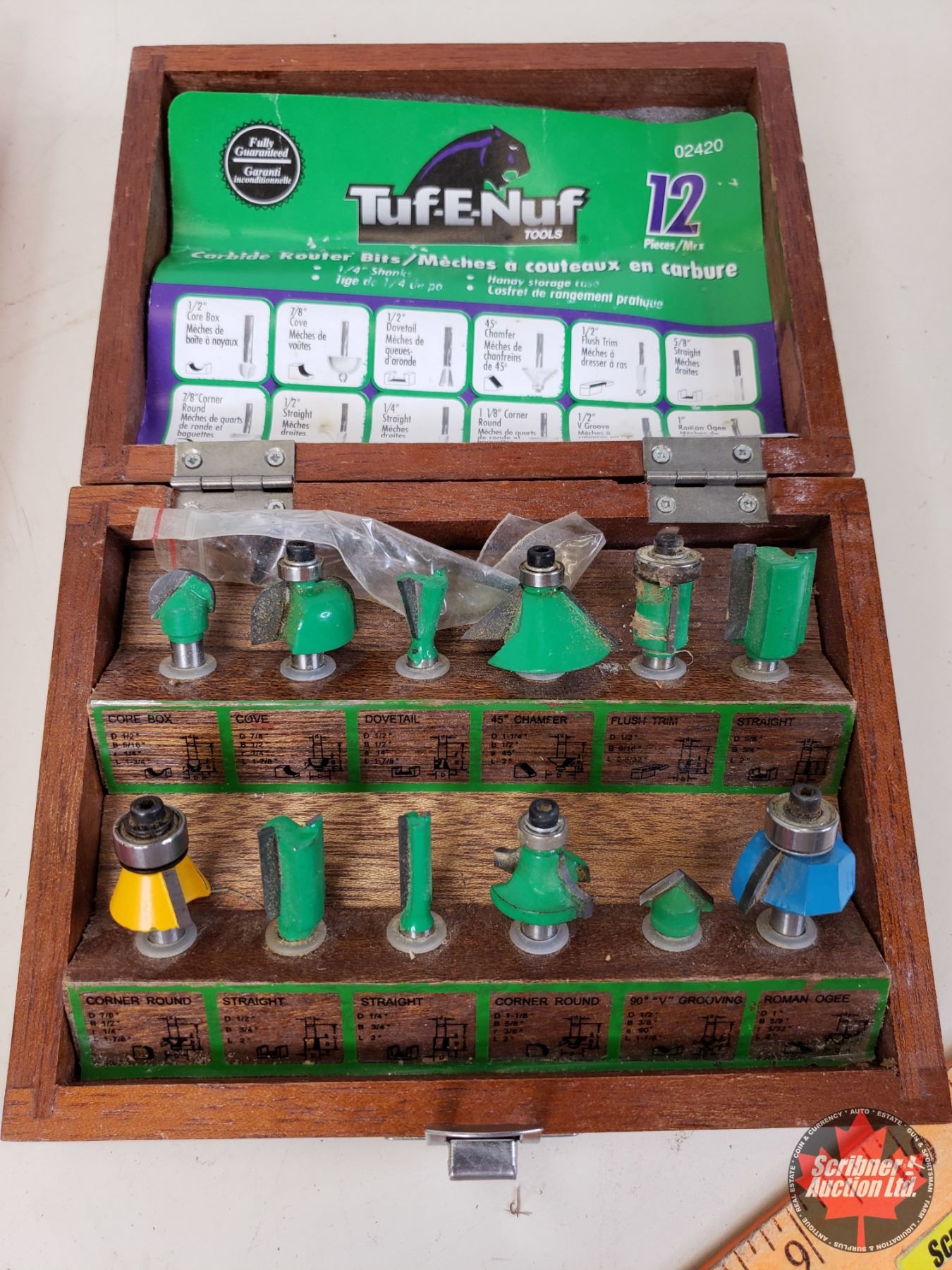 Total Router Bit Set Router Bits (2 Sets) 1/4