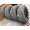 Image 2 : Set of 4 Tires on Rims : - Rims : ENVY (Aluminum) - Tires  : Bridgestone Dueler AT - Tire Size : 255