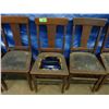 Image 3 : 5 older solid wood chairs. Need repairs